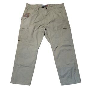 Wrangler RIGGS WORKWEAR Men Cotton Cargo Pants Khaki Size 40x30‎ Flannel Lined